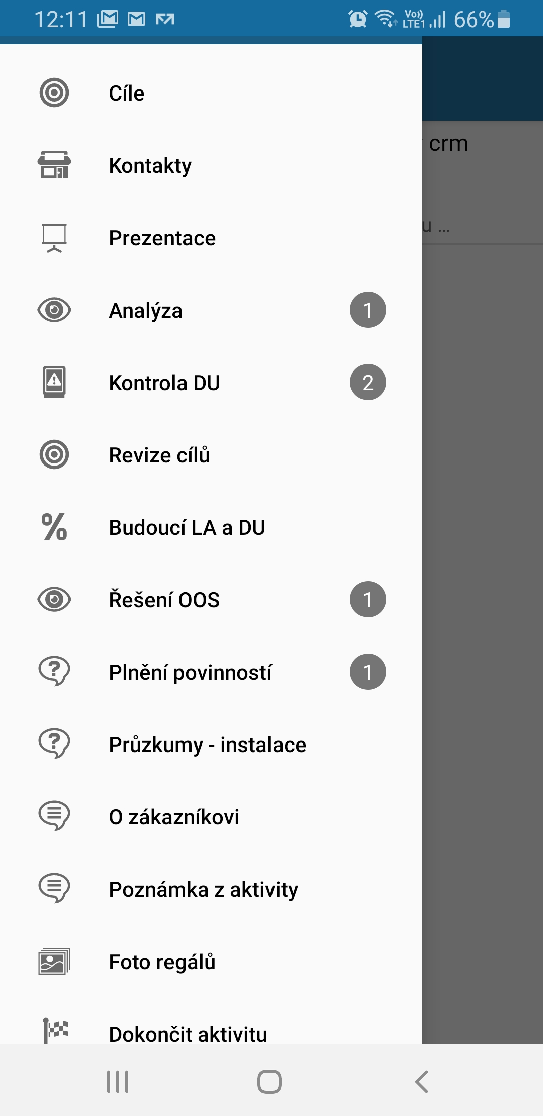 Main menu
