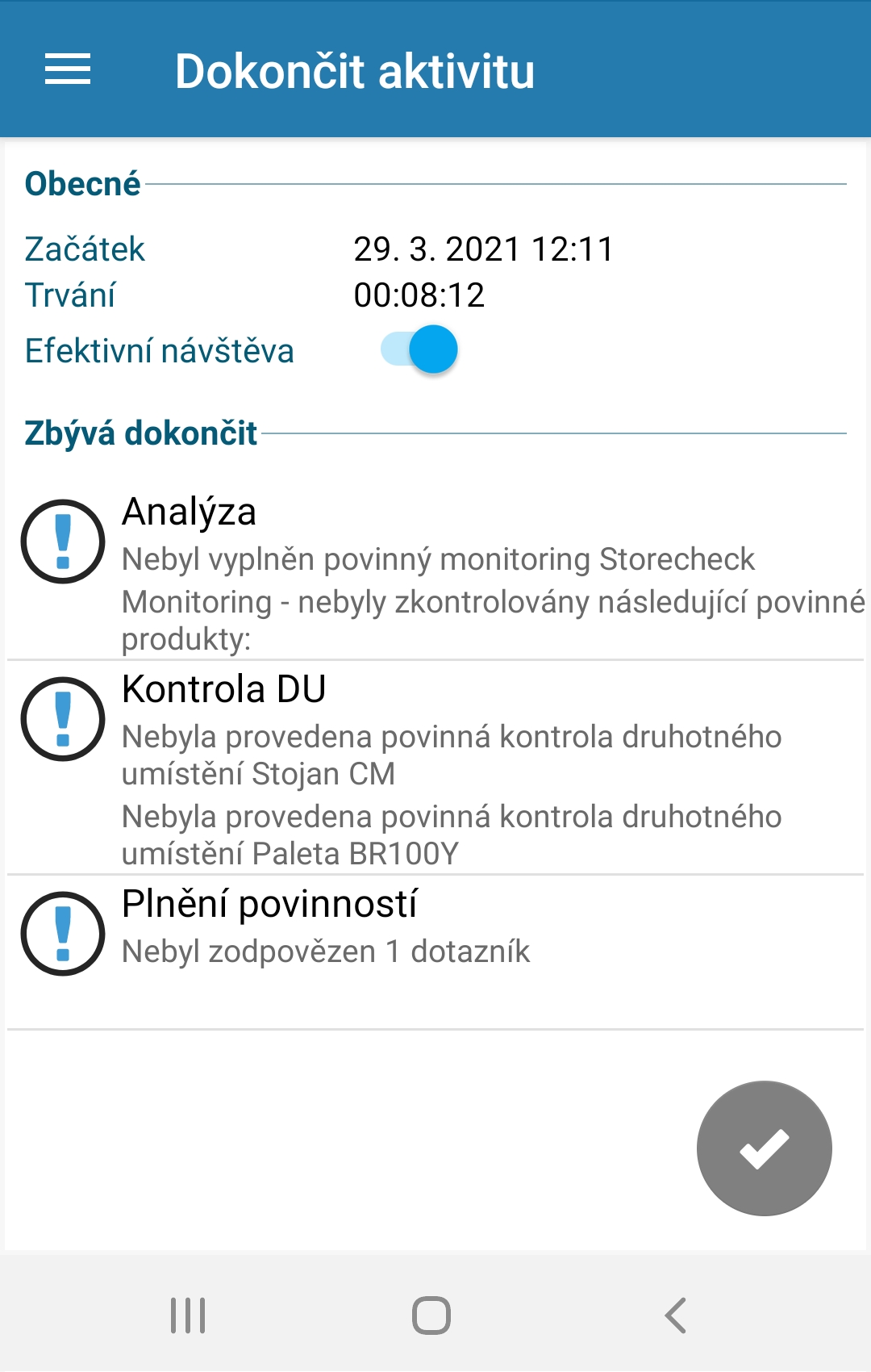 UkonceniAktivity