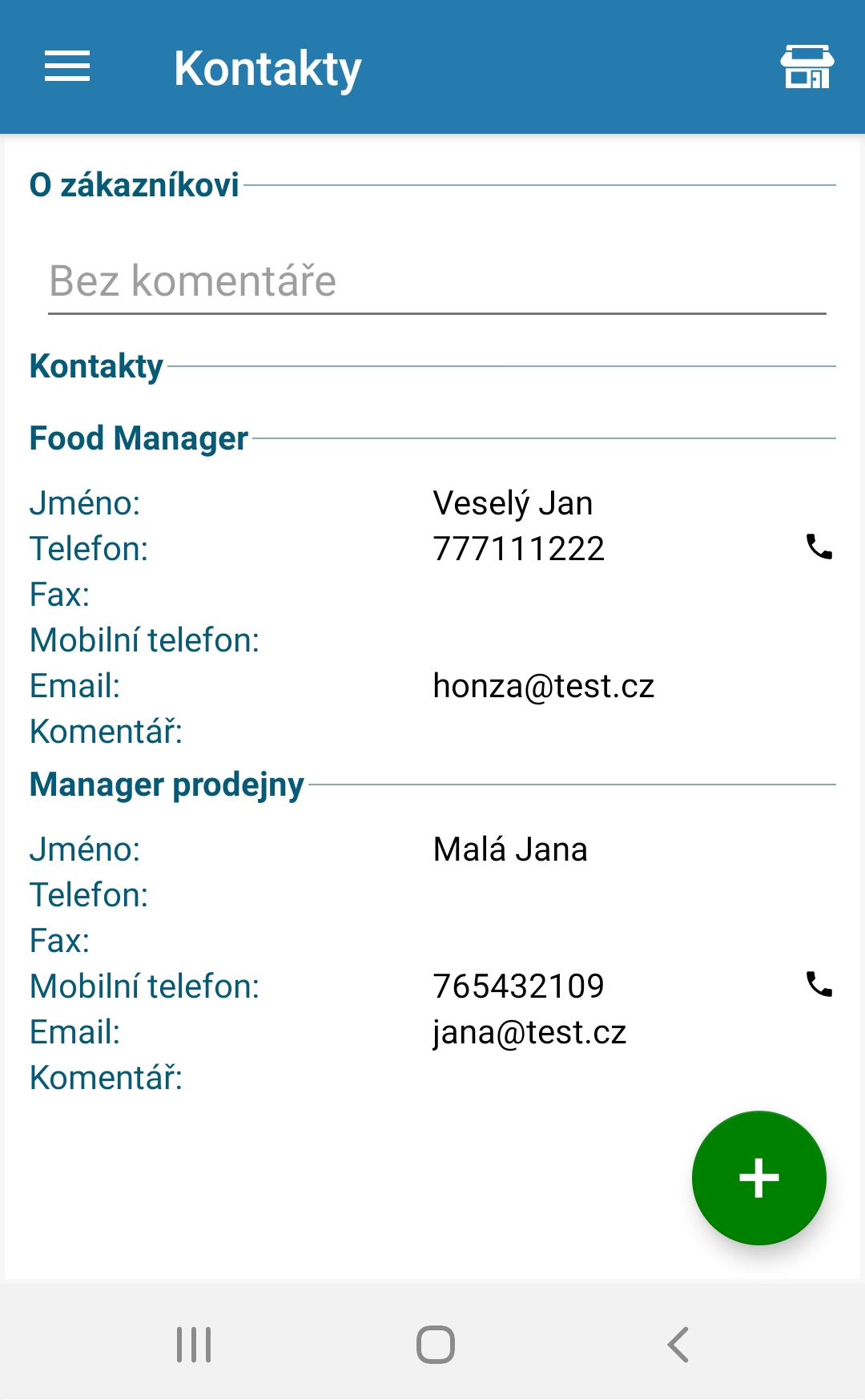 Kontakty